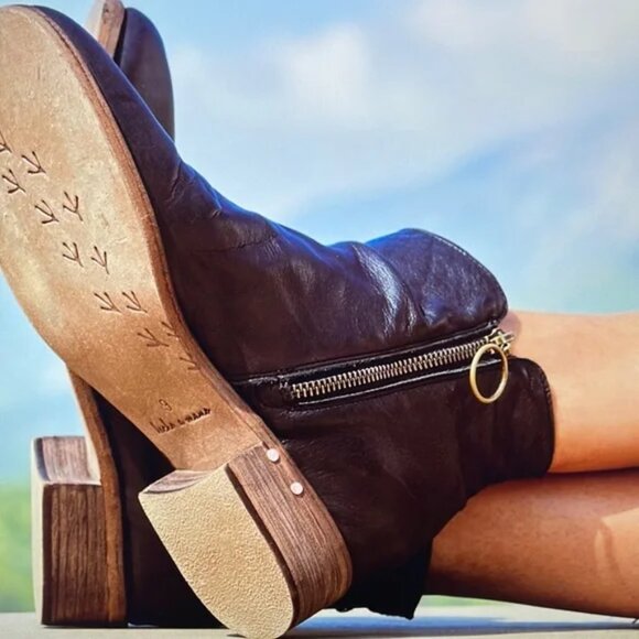 NEW BEEK Leather Quail Booties chocolate for women 1065tn - Picture 11 of 13